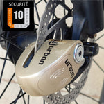 Bloque disque moto alarme - Iron Lock Doré - Vignette | Boutique biker