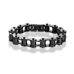 Bracelet biker en acier - Chaine noire - Vignette | Boutique biker
