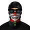 Cagoule moto clown rieur noir et rouge au style audacieux
