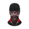 Cagoule moto longue tête de mort rouge design mécanique motard sportif