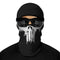 Cagoule moto Punisher noire avec tête de mort blanche