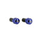 Embouts de guidon moto molette bleus anodisés aluminium Ø17