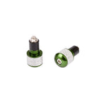 Extremos del manillar: carbono blanco de 17 mm y anodizado verde - Vignette | Boutique biker