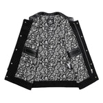 Gilet da motociclista in pelle e tessuto SOA - Vignette | Boutique biker