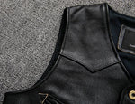 Gilet da motociclista in pelle - Vecchio vintage - Vignette | Boutique biker
