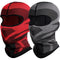 Lot de 2 cagoules moto rouge et gris, tissu extensible, respirant et coupe-vent, offrant confort et protection optimale contre le froid et les intempéries, unisexe et compatible casque