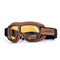 masque moto marron marko protection uv écran jaune anti-rayures