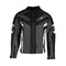 Blouson moto femme Jack Juliette noir, gris, bandes blanches, soufflets d'aisance.