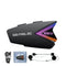 Intercom moto GEARELEC X3 noir mat angulaire avec LED RGB, étanche, Bluetooth sur casque.