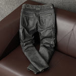 Pantalon de moto vintage en cuir - Vignette | Boutique biker