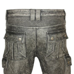 Pantaloni da motociclista in pelle da uomo - Vignette | Boutique biker