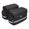 Sacoche cavalière latérale moto noire étanche 30L pour route et touring, fixations robustes