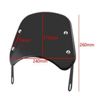 Parabrisas negro para motocicleta - Faro redondo - Vignette | Boutique biker