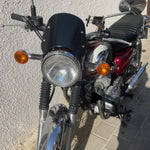 Parabrisas negro para motocicleta - Faro redondo - Vignette | Boutique biker