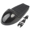 Selle de moto café racer noire avec coque arrière rigide, finition rainurée et fixation fournie