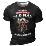 Maglietta da motociclista - Non sottovalutare mai un vecchio - Vignette | Boutique biker