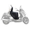 tablier universel moto S-Line noir couvrant buste et jambes, imperméable avec sangles ajustables et doublure chaude, taille unique