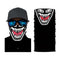 Tour de cou moto Dark Venom noir avec design dentition agressive