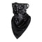 tour de cou moto long bandana noir, chaud et respirant, fixation oreilles, style intemporel, compatible casque moto