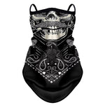 Tour de cou moto - Crâne avec moustache - Vignette | Boutique biker