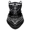 tour de cou moto long avec motif tête de mort, design biker noir, protection respirante et fixation oreilles, pour motard rebelle