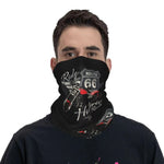 Scaldacollo nero per moto - Percorri la storica Route 66 - Vignette | Boutique biker