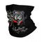 Tour de cou moto noir avec design Route 66, moto cruiser rouge, polyester.