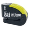 Bloque disque moto SRA Hi-Tech Urban avec alarme 120dB acier étanche jaune compact antivol