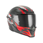 Casque intégral - Goliath Cut D noir mat rouge - Vignette | Boutique biker