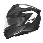 Casco integrale da moto Carver - Nero opaco e bianco - Vignette | Boutique biker