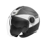 Casque jet - N182 Round noir mat argent - Vignette | Boutique biker