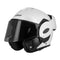 Casque moto modulable Eight FlipTech 22.06 blanc nacré, double visière anti-rayures.