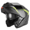 Casque modulable Nox N968 Shift noir mat jaune, coque polycarbonate, design sportif.
