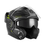 Casque modulable - Ark noir mat jaune - Vignette | Boutique biker