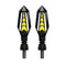 Clignotants LED séquentiels noir flèche pour moto 50cc