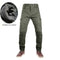 Jean de moto polaire kaki homme, empiècements biker aux genoux, protections amovibles.