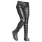 pantalon moto femme cuir noir simili style biker souple protection