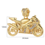 Colgante de motocicleta bañado en oro - Vignette | Boutique biker