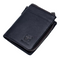 porte-monnaie noir pour homme en cuir grainé avec zip et protection RFID intégrée