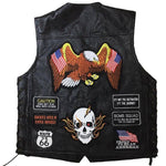 Gilet da motociclista in pelle - Vivi per guidare - Vignette | Boutique biker