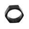 Bague boulon en acier inoxydable noir pour homme et femme, style industriel motard