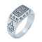 Bague biker FTW en argent massif pour homme et femme avec symbole rebelle