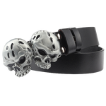 Ceinture biker - Double tête de mort - Vignette | Boutique biker