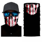 Scaldacollo da motocicletta con scheletro rosso e bianco - Vignette | Boutique biker