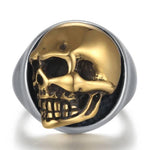 Anello da motociclista - Teschio dorato - Vignette | Boutique biker