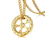 Colgante de motocicleta - Rueda de motocicleta (con cadena) - Vignette | Boutique biker