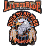 Toppa da motociclista - Nato per essere libero - Vignette | Boutique biker