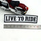 Patch biker brodé Ride to Live 3D à coudre sur veste ou gilet