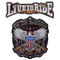 Patch biker USA brodé 3D avec aigle, armes et citation 2nd amendment à coudre sur veste ou sac motard