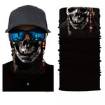 Calentador de cuello de motocicleta con calavera pirata - Vignette | Boutique biker